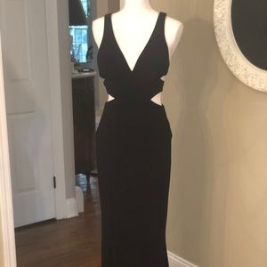 Black jersey gown. Black tie